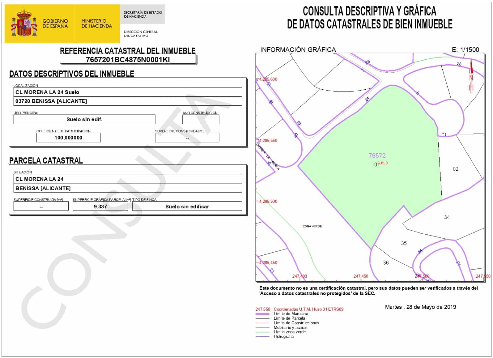Building Plot for sale in Benissa - € 685,000 (Ref: 9449539)