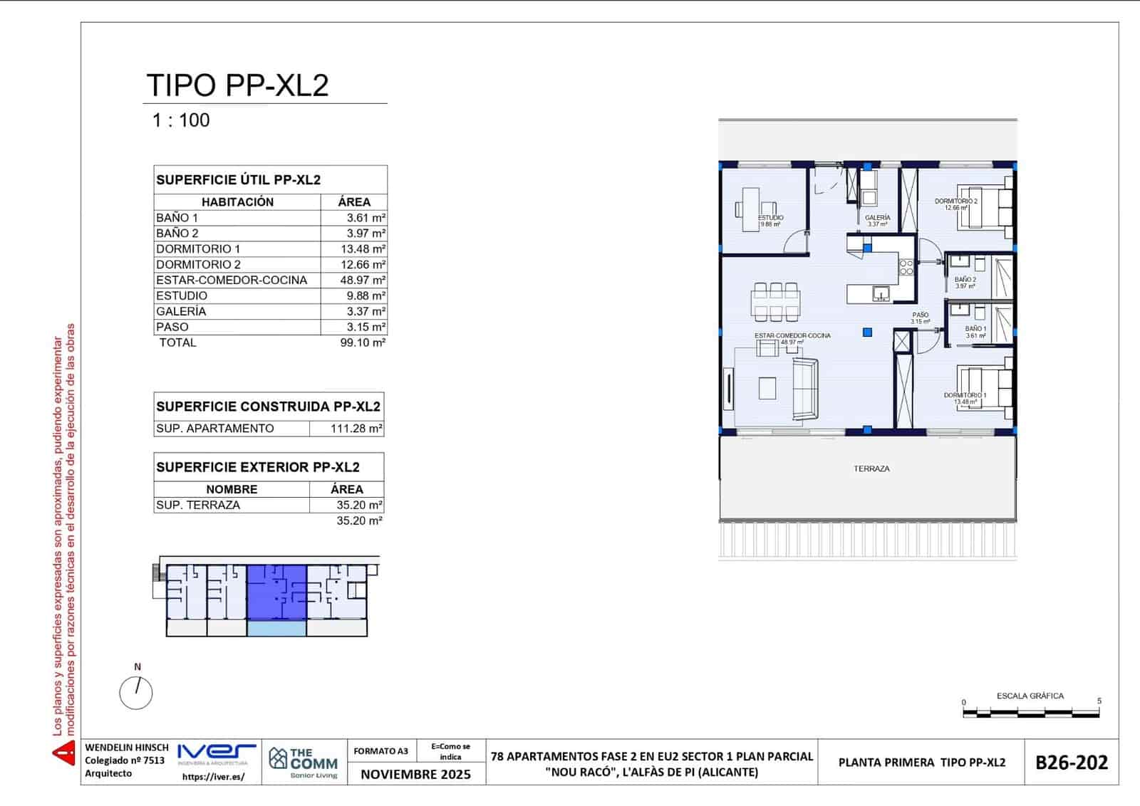 2 bedroom Apartment for sale in Alfaz del Pi / L'Alfas del Pi with pool - € 249,000 (Ref: 9849511)