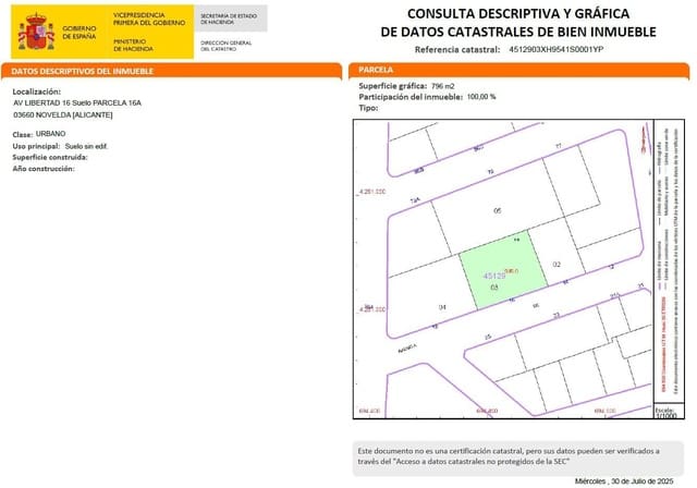 Tomt till salu i Novelda - 230 000 € (Ref: 9148956)