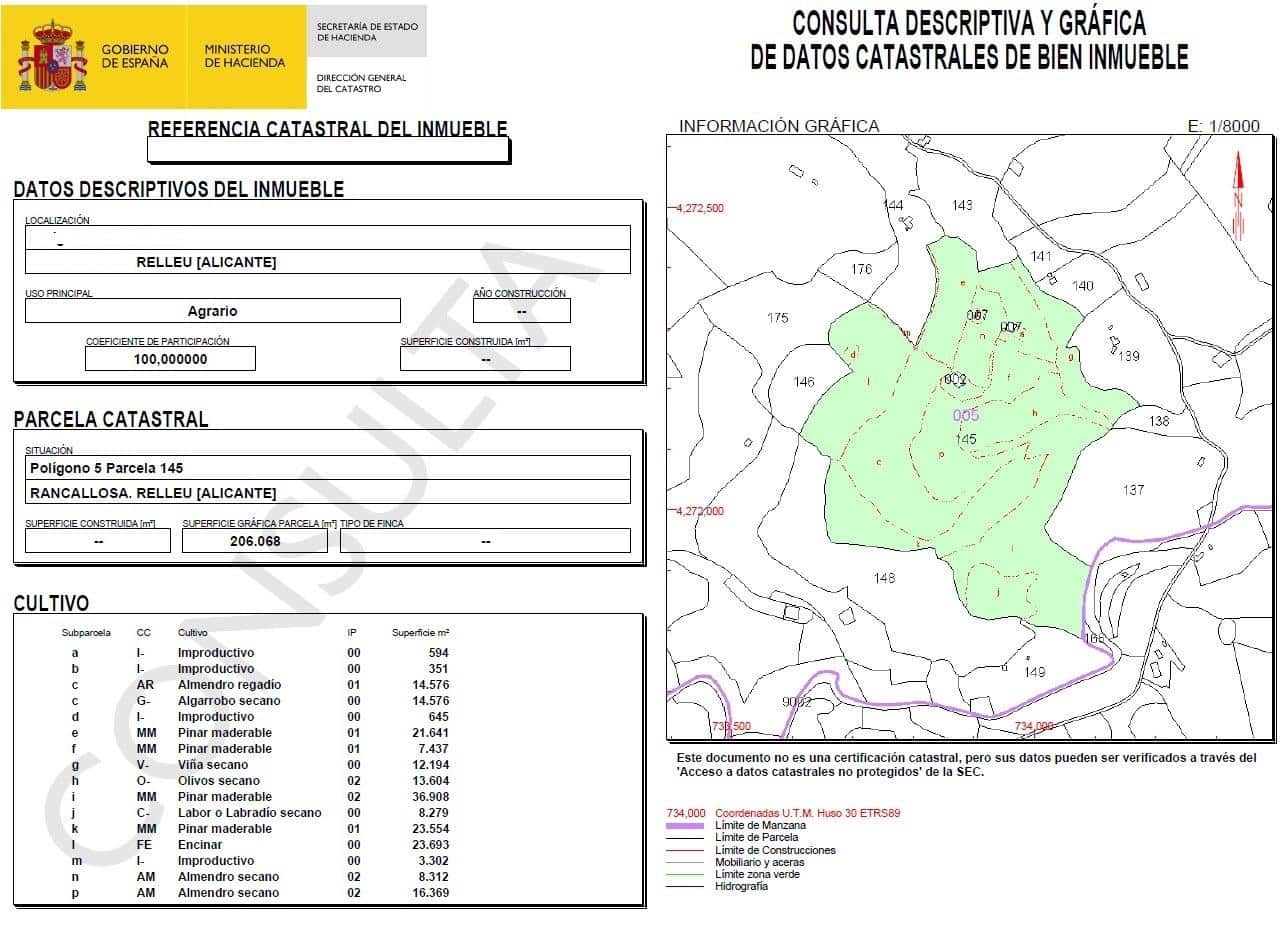 3 bedroom Finca/Country House for sale in Relleu with pool garage - € 450,000 (Ref: 9586723)
