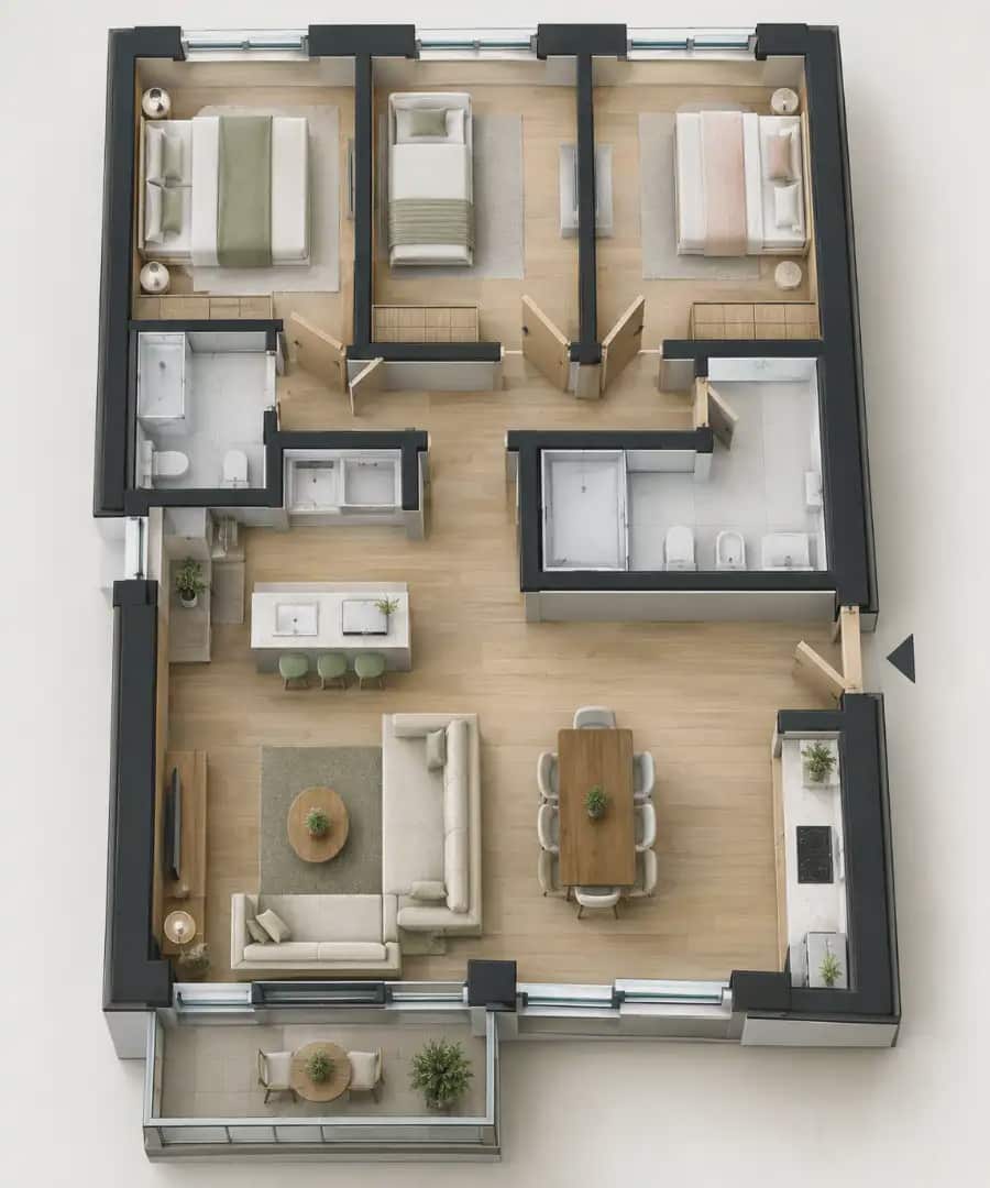 Piso de 3 habitaciones en Viladecans en venta con piscina garaje - 385.000 € (Ref: 10093958)