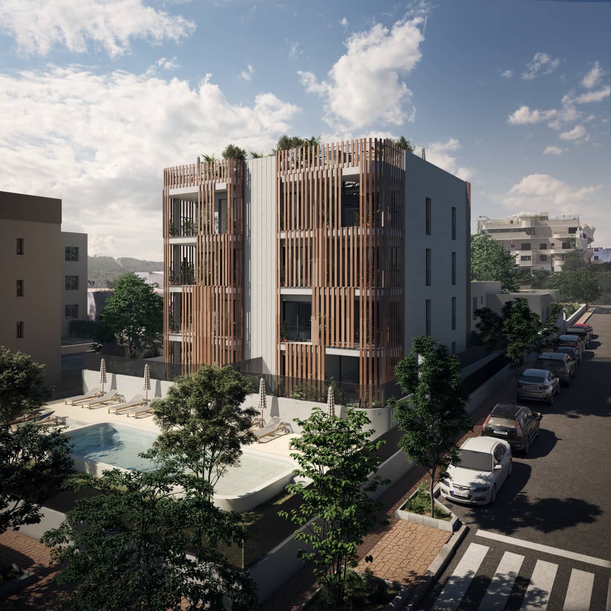 3 sypialnia Apartament na sprzedaż w Sant Antoni de Portmany z basenem garażem - 655 000 € (Ref: 8920326)