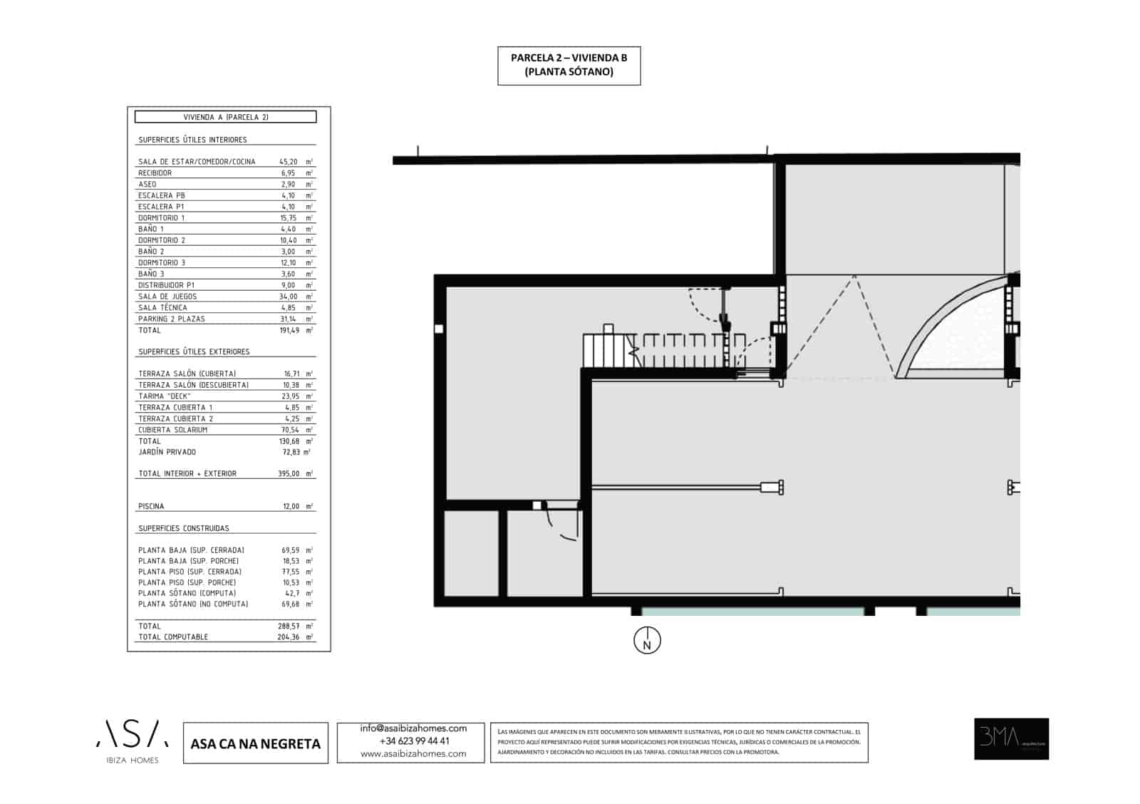 3 quarto Moradia Geminada para venda em Santa Eulalia / Santa Eularia com piscina garagem - 1 250 000 € (Ref: 8920856)