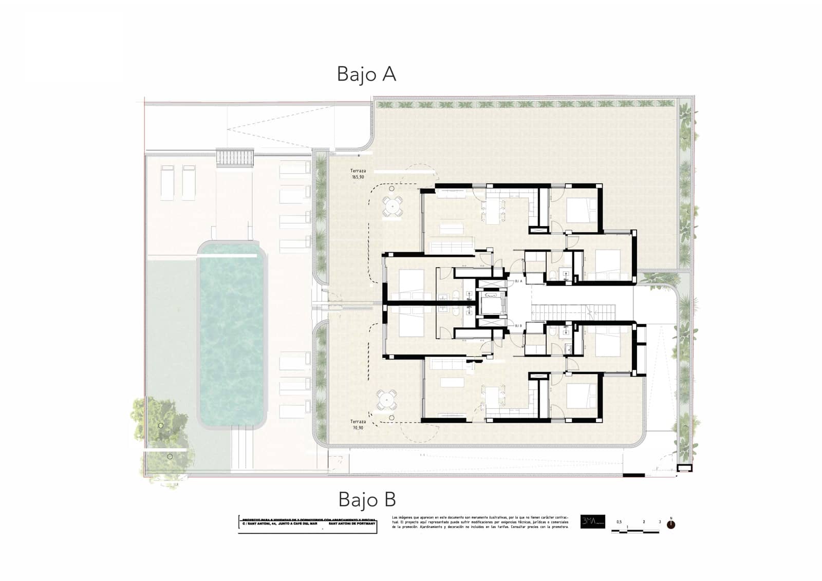 3 quarto Apartamento para venda em Sant Antoni de Portmany com piscina garagem - 675 000 € (Ref: 9267766)