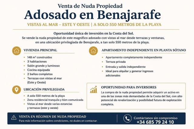 4 sypialnia Dom szeregowy na sprzedaż w Benajarafe, Vélez-Málaga - 285 000 € (Ref: 10098482)
