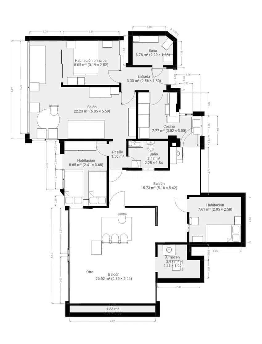 3 camera da letto Appartamento in vendita in Benidorm con piscina - 415.000 € (Rif: 9390851)