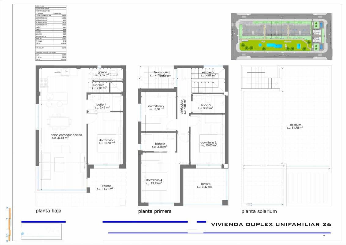 3 soveværelse Bungalow til salg i Pilar de la Horadada med swimmingpool - € 310.000 (Ref: 9545965)