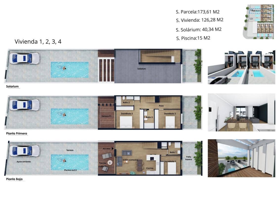 3 camera da letto Villa in vendita in Pilar de la Horadada con piscina garage - 385.000 € (Rif: 9545982)