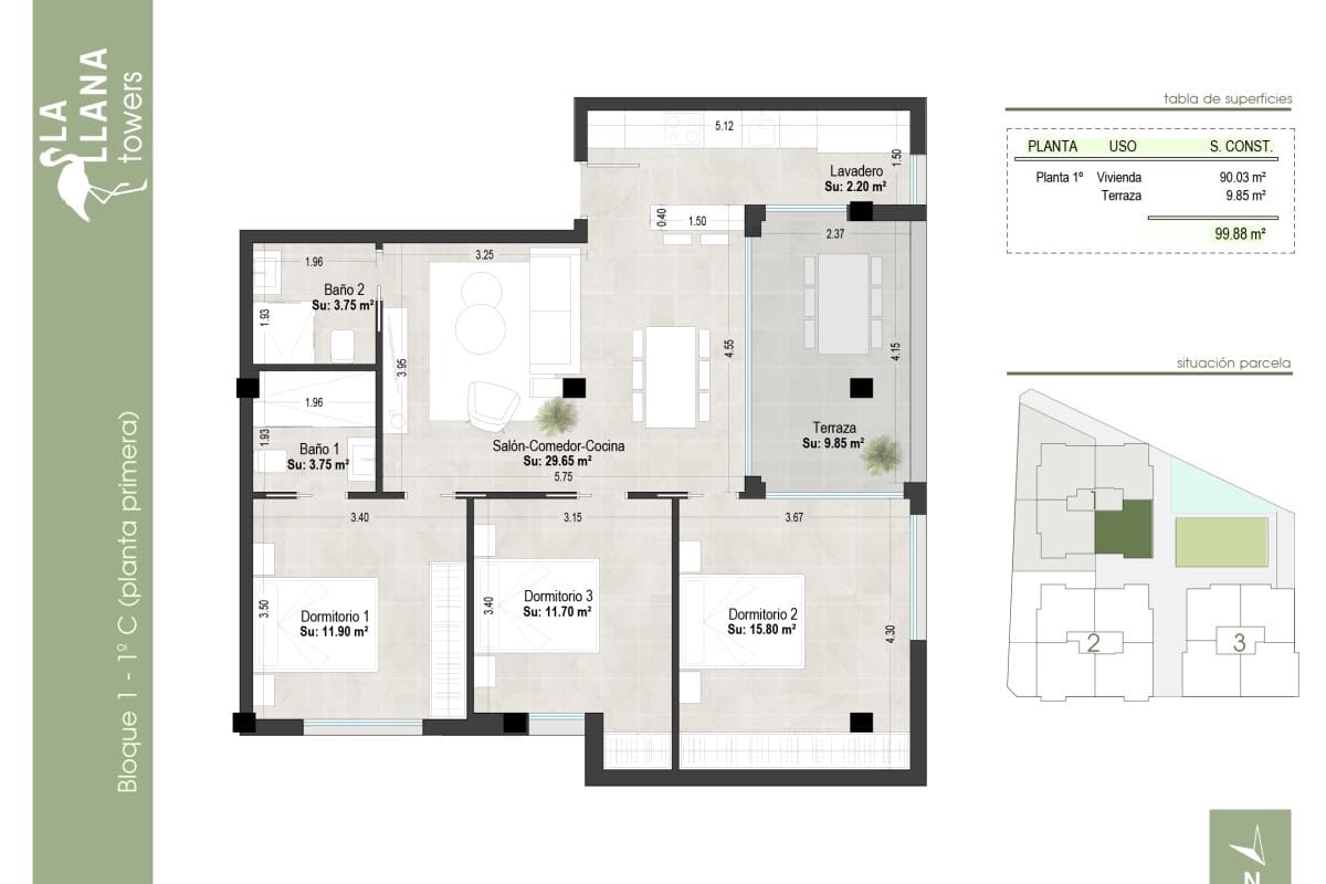2 soveværelse Lejlighed til salg i San Pedro del Pinatar med swimmingpool garage - € 289.000 (Ref: 9546486)