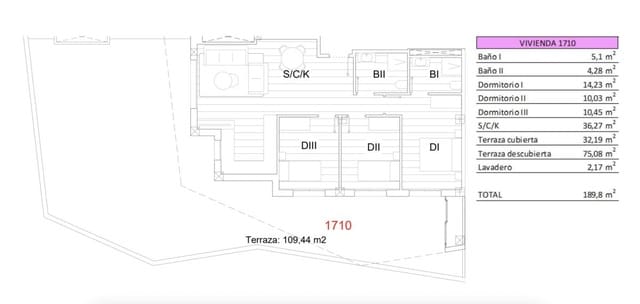 2 sovrum Takvåning till salu i San Miguel de Salinas med pool - 319 900 € (Ref: 9546503)