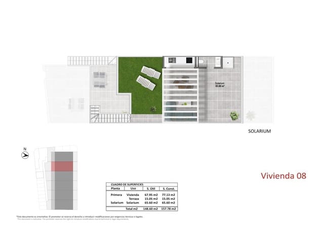 2 soverom Penthouse til salgs i Pilar de la Horadada ciudad, Pilar de la Horadada med svømmebasseng - € 319 900 (Ref: 9546523)