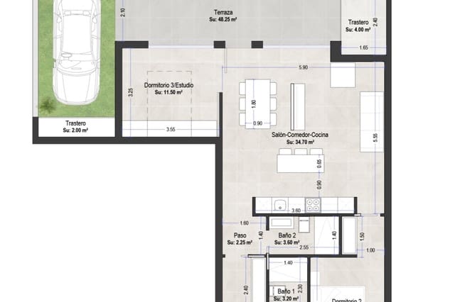 3 soveværelse Bungalow til salg i Los Peñascos - El Salero - Los Imbernones, San Pedro del Pinatar med swimmingpool - € 409.000 (Ref: 9546793)