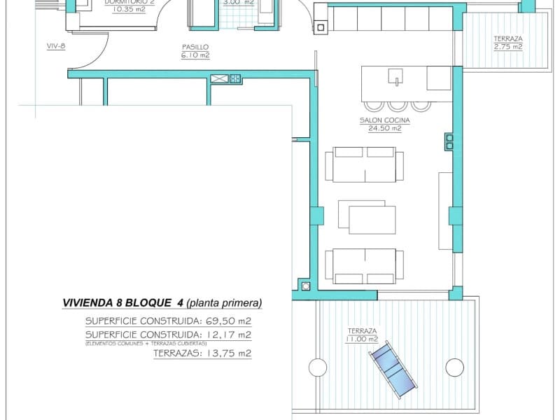2 Zimmer Apartment zu verkaufen in Torre-Pacheco mit Pool - 388.900 € (Ref: 9620860)