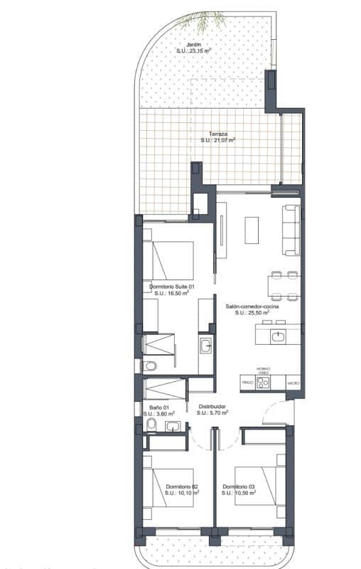 3 quarto Bungalow para venda em Ciudad Quesada com piscina - 348 000 € (Ref: 9640320)