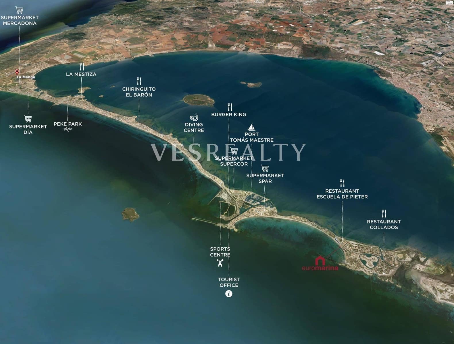 3 quarto Apartamento para venda em La Manga del Mar Menor com piscina garagem - 543 000 € (Ref: 8961785)