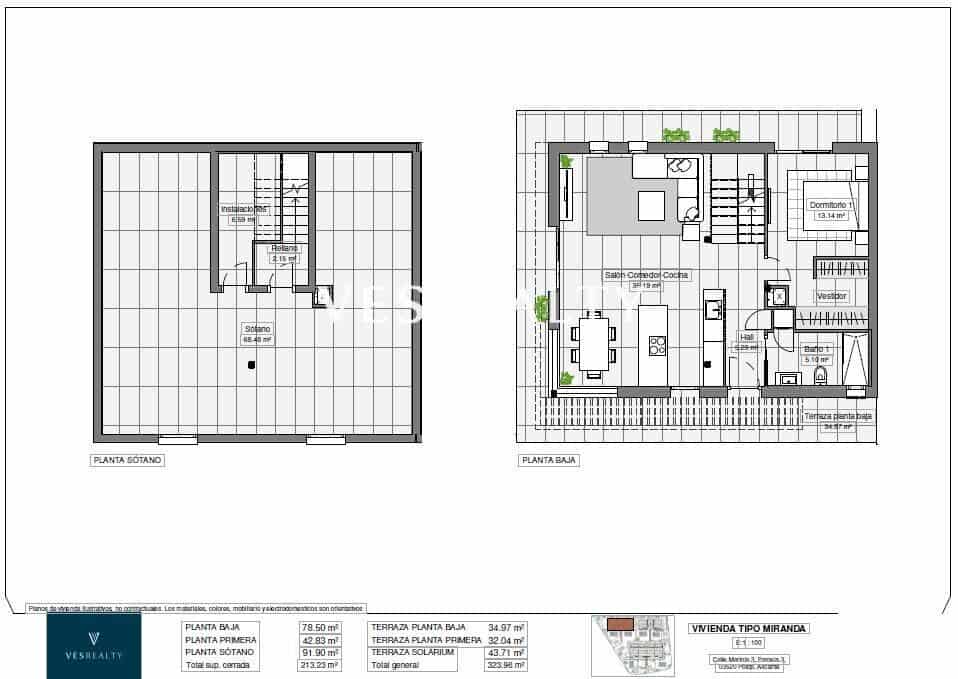 3 soverom Kjedet enebolig til salgs i Polop med svømmebasseng - € 523 160 (Ref: 8985873)