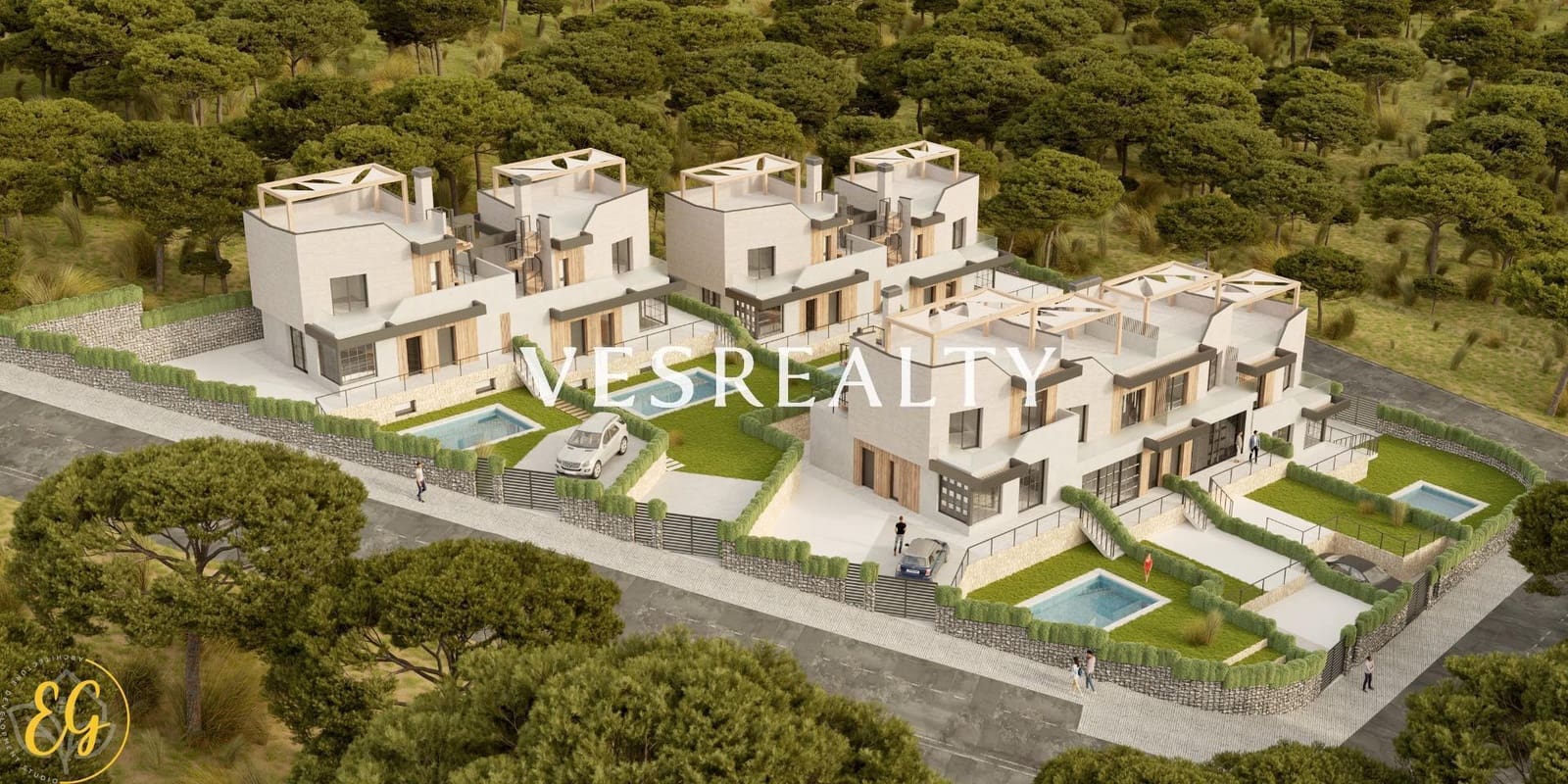 3 soverom Kjedet enebolig til salgs i Polop med svømmebasseng - € 523 160 (Ref: 8985873)