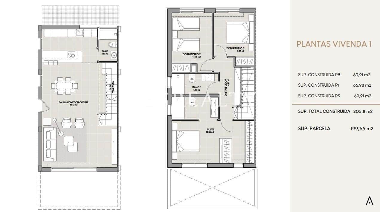 Pareado de 3 habitaciones en San Juan de Alicante / Sant Joan d'Alacant en venta con piscina - 850.000 € (Ref: 9291480)
