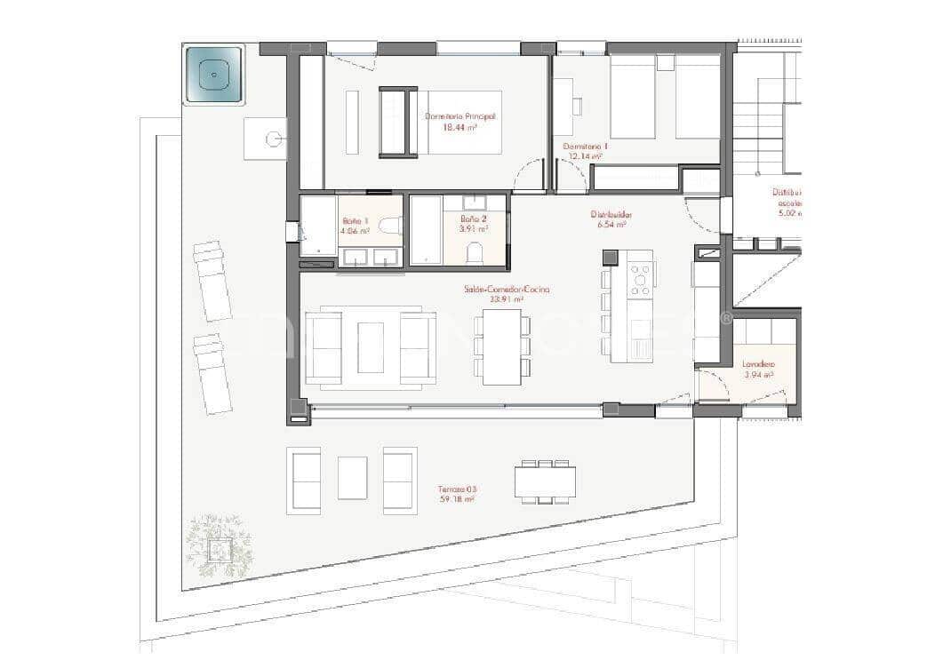 2 Zimmer Wohnung zu verkaufen in Estepona mit Pool - 599.000 € (Ref: 10023547)
