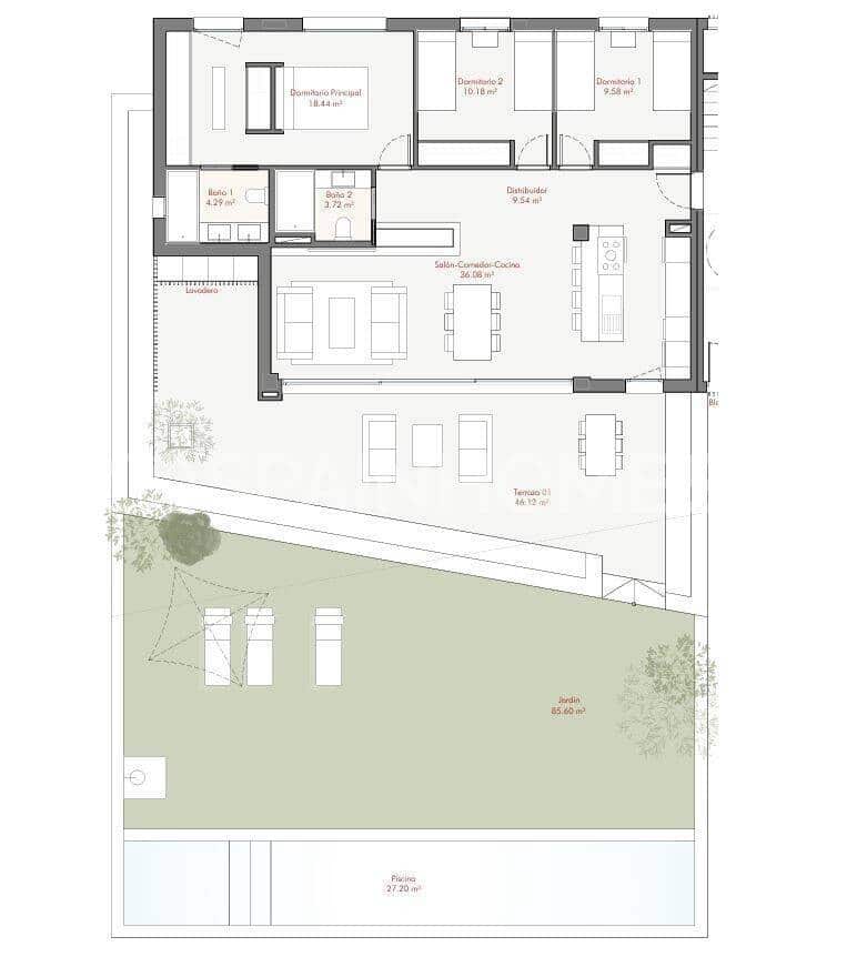 2 Zimmer Wohnung zu verkaufen in Estepona mit Pool - 599.000 € (Ref: 10023547)