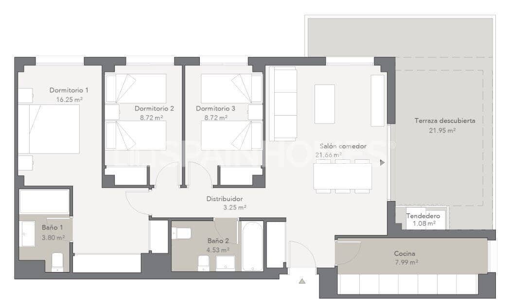 2 chambre Appartement à vendre à Malaga ville avec piscine - 363 000 € (Ref: 10048722)
