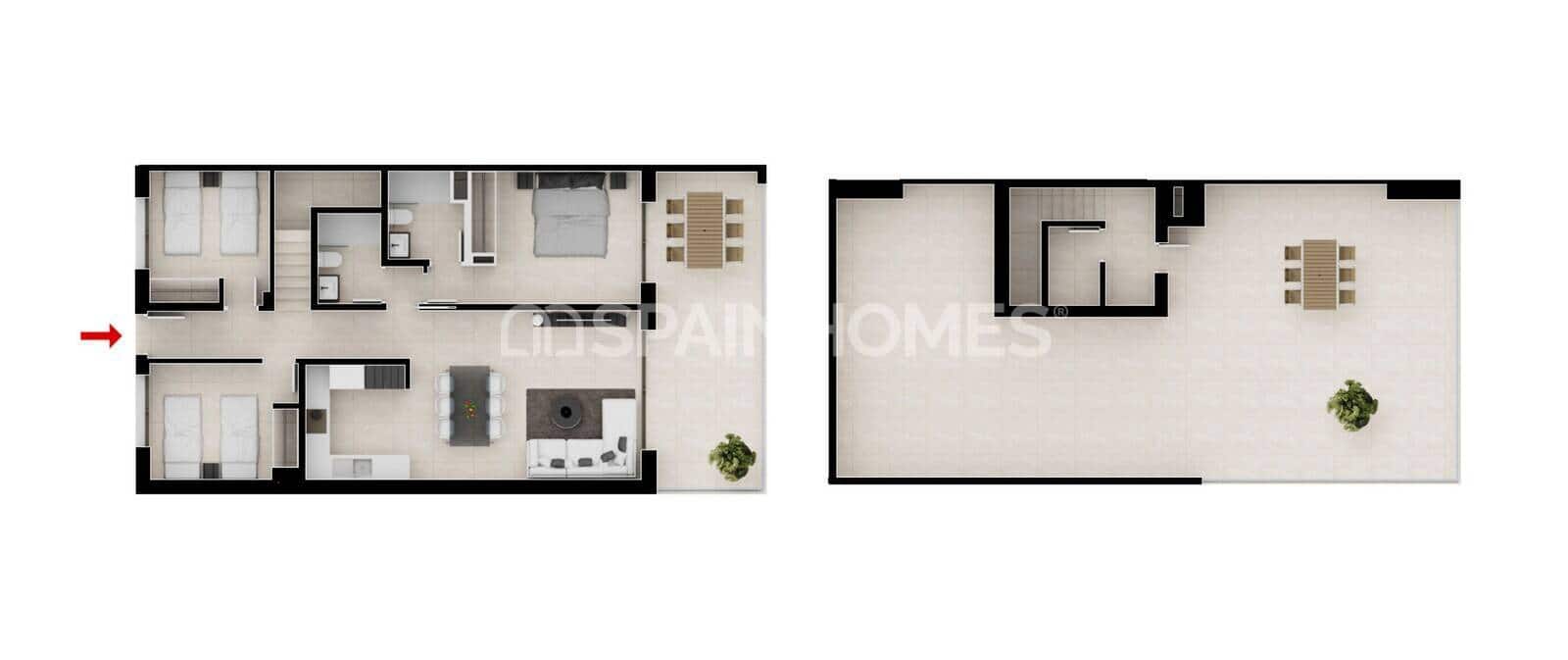 3 slaapkamer Flat te koop in Atamaria met zwembad - € 400.000 (Ref: 10085487)