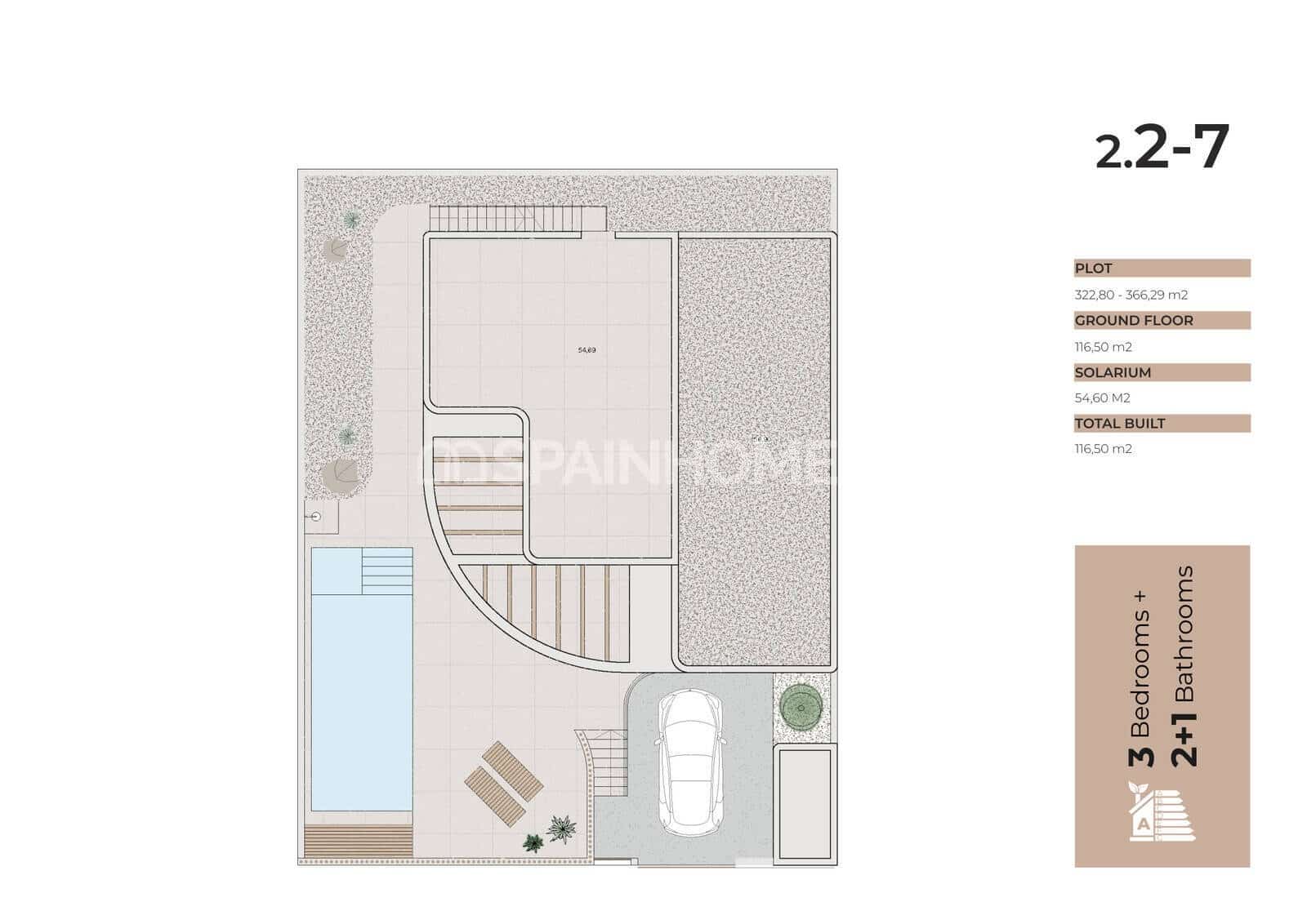 3 soveværelse Villa til salg i Algorfa med swimmingpool - € 650.000 (Ref: 10123409)