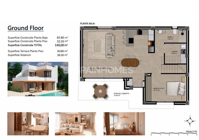 3 soveværelse Villa til salg i Vistabella, Orihuela med swimmingpool - € 570.000 (Ref: 10141658)