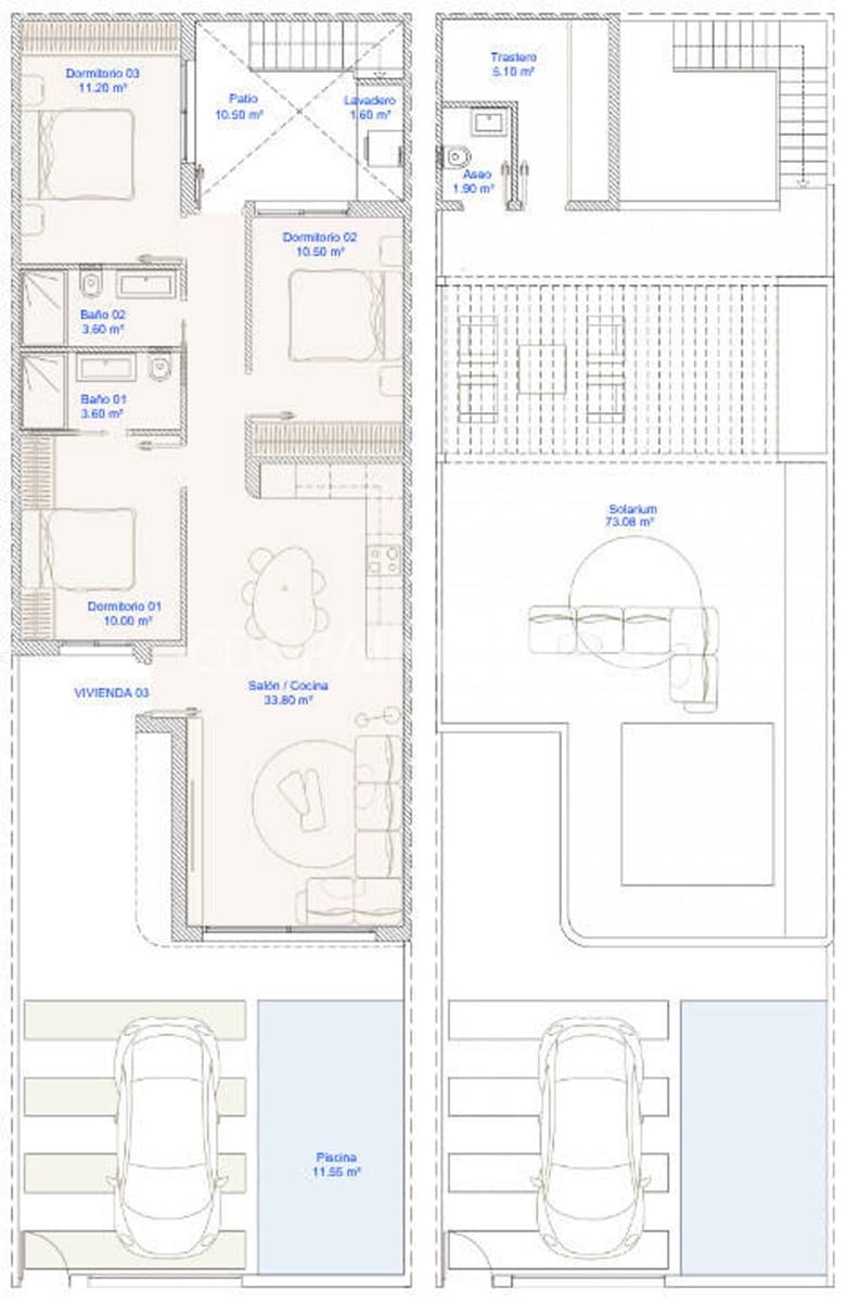 2 soveværelse Villa til salg i San Pedro del Pinatar med swimmingpool - € 370.000 (Ref: 10182413)