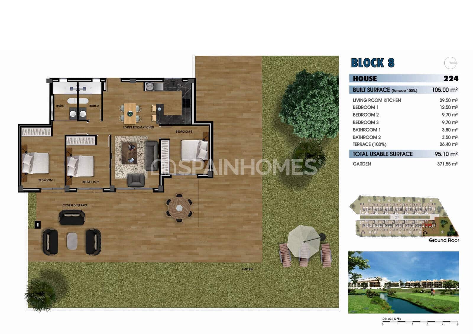 2 Zimmer Wohnung zu verkaufen in Los Alcazares mit Pool - 260.000 € (Ref: 8964507)