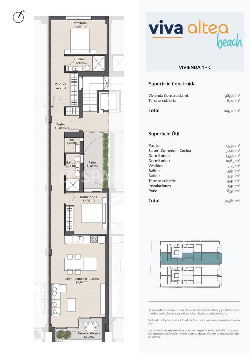 2 bedroom Flat for sale in Altea - € 465,000 (Ref: 8964511)