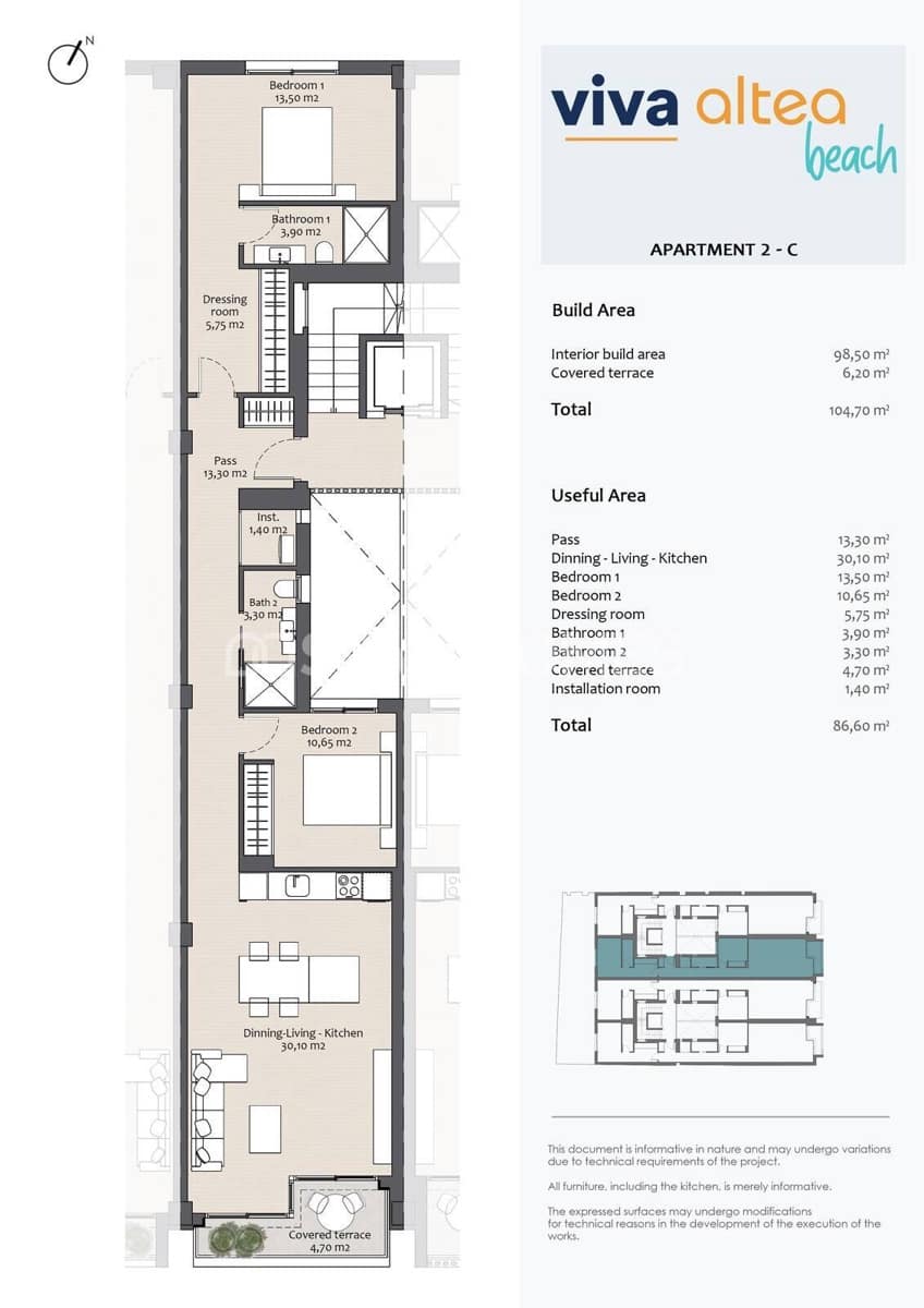 2 bedroom Flat for sale in Altea - € 465,000 (Ref: 8964511)