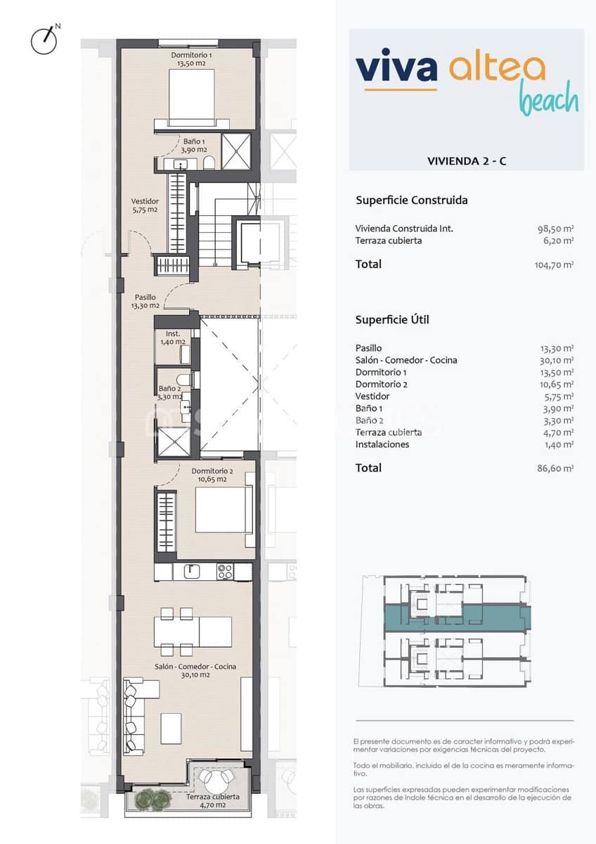 2 sypialnia Mieszkanie na sprzedaż w Altea - 495 000 € (Ref: 8964511)