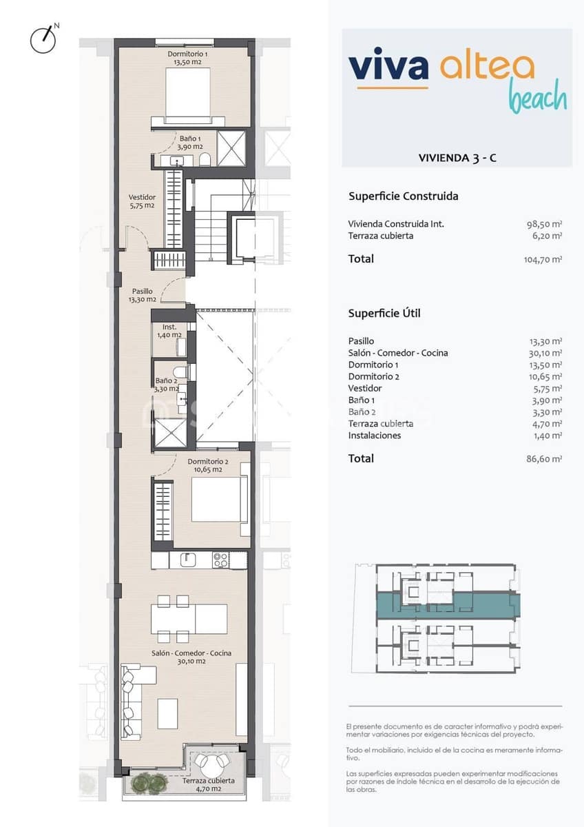2 sovrum Lägenhet till salu i Altea - 495 000 € (Ref: 8964511)