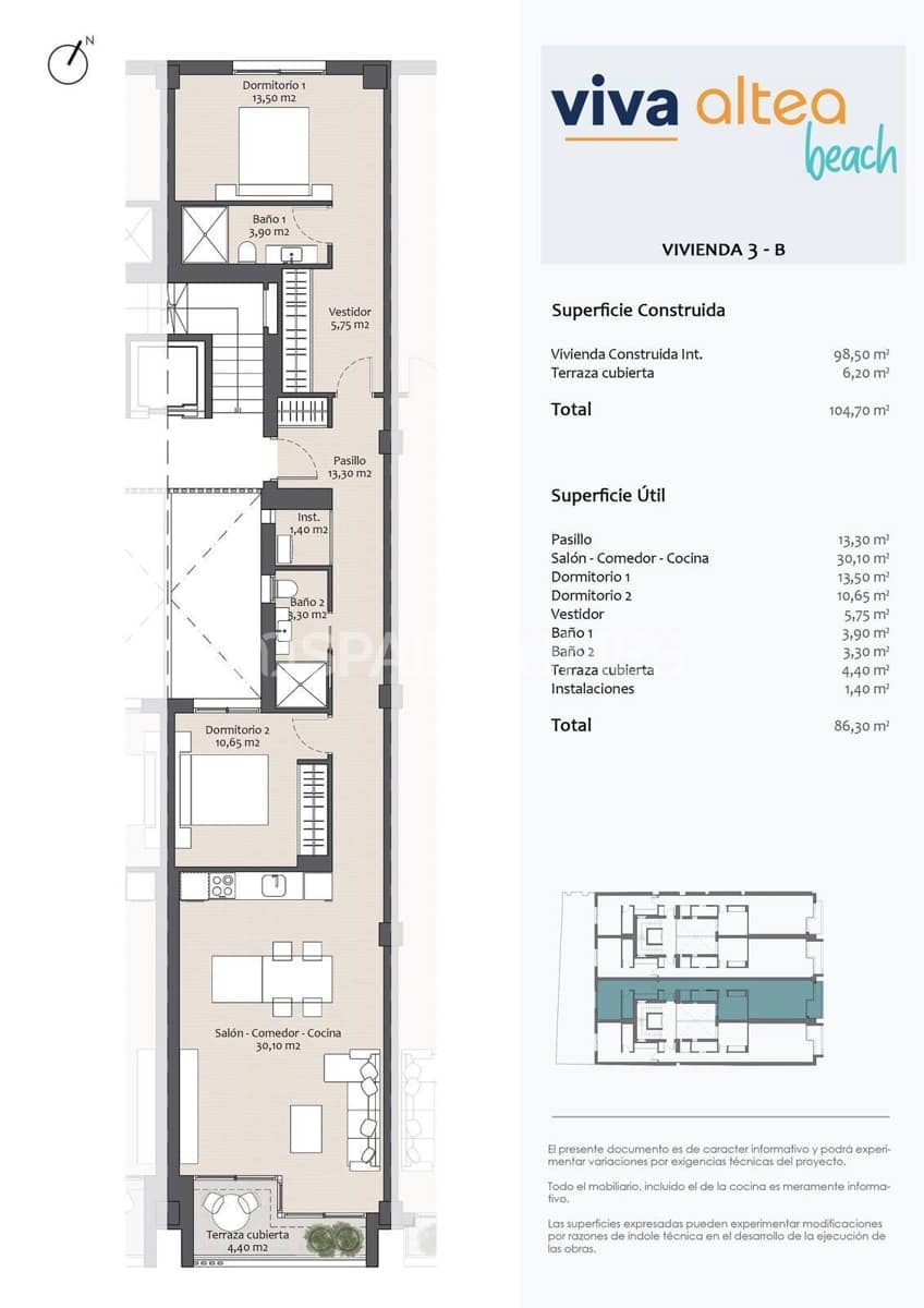 2 sovrum Lägenhet till salu i Altea - 495 000 € (Ref: 8964511)
