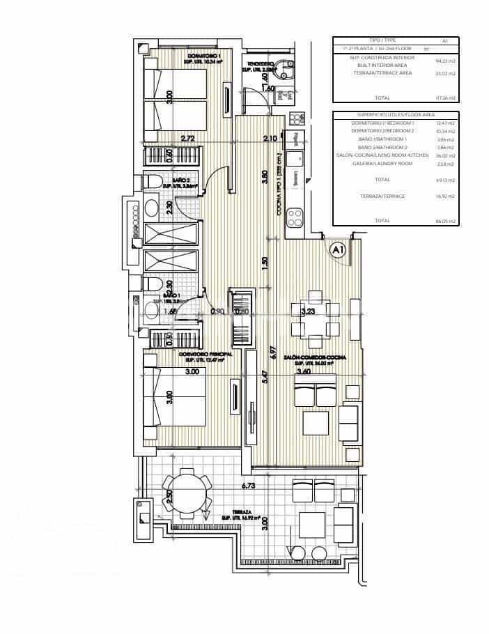 2 bedroom Flat for sale in Playa Flamenca with pool - € 425,000 (Ref: 8964534)