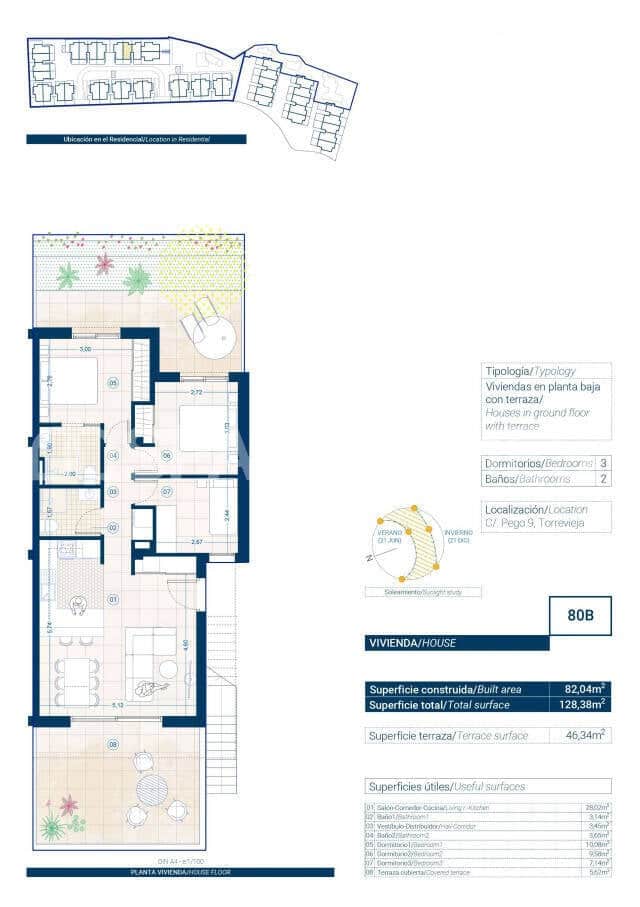 3 slaapkamer Flat te koop in Los Altos met zwembad - € 280.000 (Ref: 9036264)