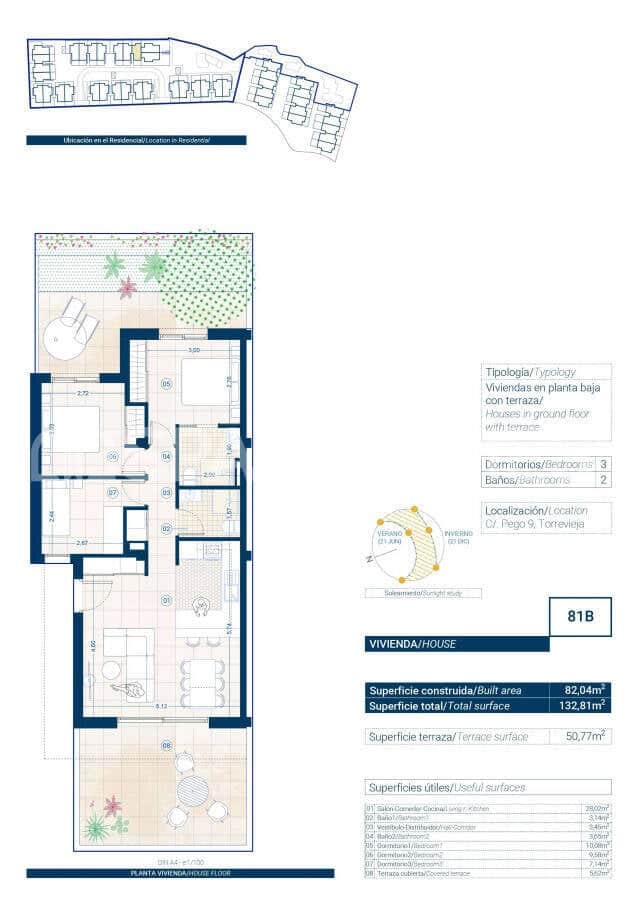 3 slaapkamer Flat te koop in Los Altos met zwembad - € 280.000 (Ref: 9036264)