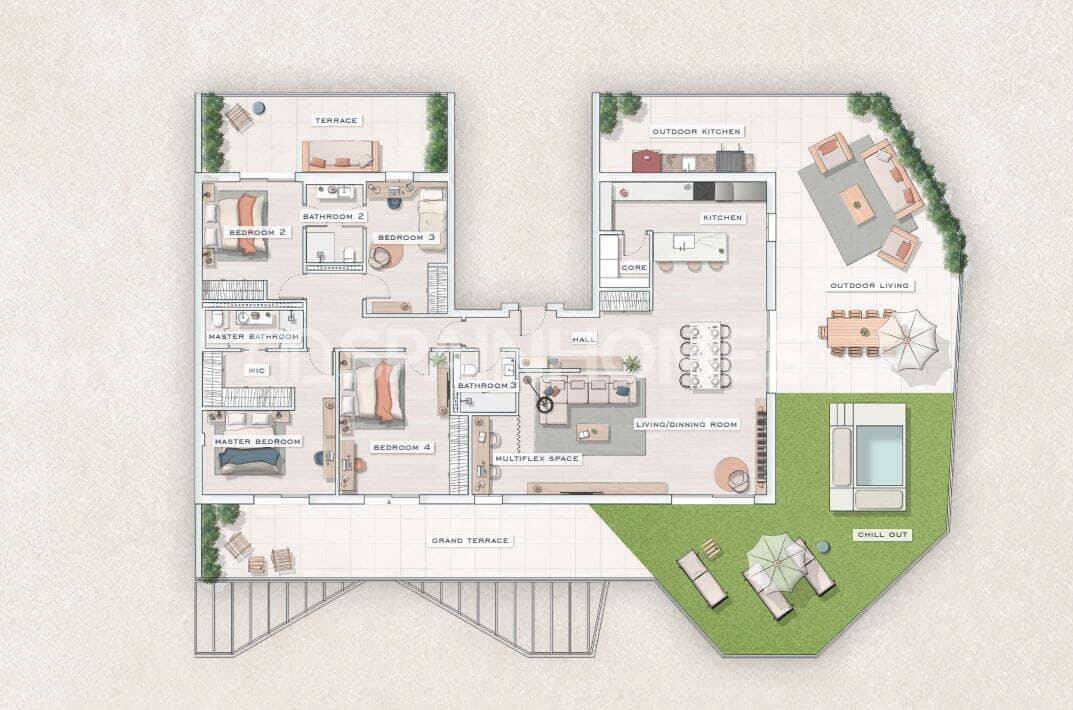 2 Zimmer Wohnung zu verkaufen in Las Lagunas de Mijas mit Pool - 477.000 € (Ref: 9148799)
