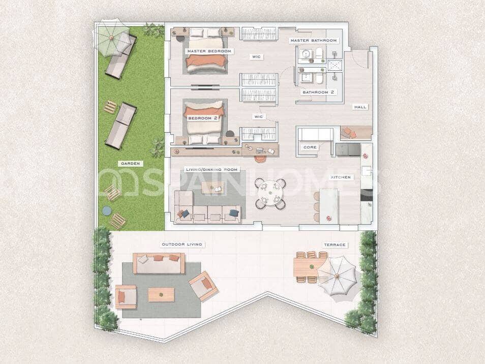 2 Zimmer Wohnung zu verkaufen in Las Lagunas de Mijas mit Pool - 477.000 € (Ref: 9148799)