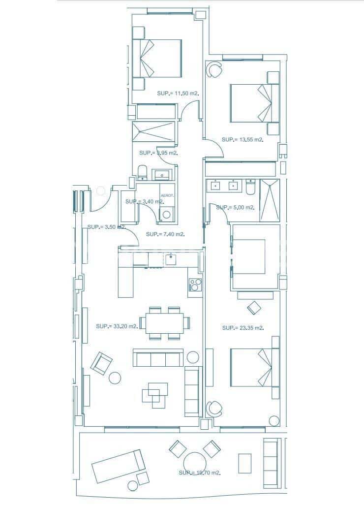 3 slaapkamer Flat te koop in El Chaparral met zwembad - € 466.000 (Ref: 9184959)