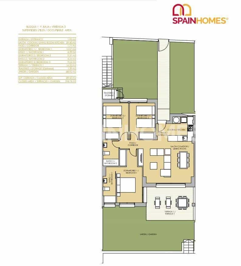 2 bedroom Flat for sale in Vistabella with pool - € 240,000 (Ref: 9483304)