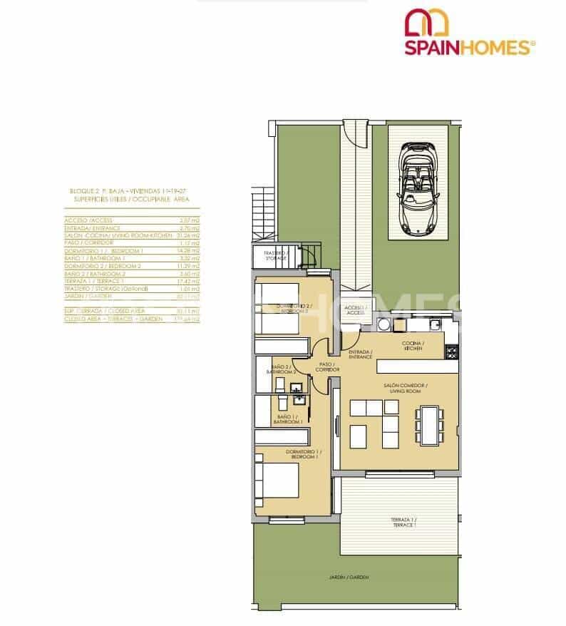 2 bedroom Flat for sale in Vistabella with pool - € 240,000 (Ref: 9483304)