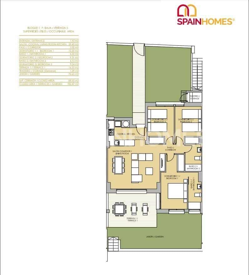 2 bedroom Flat for sale in Vistabella with pool - € 240,000 (Ref: 9483304)