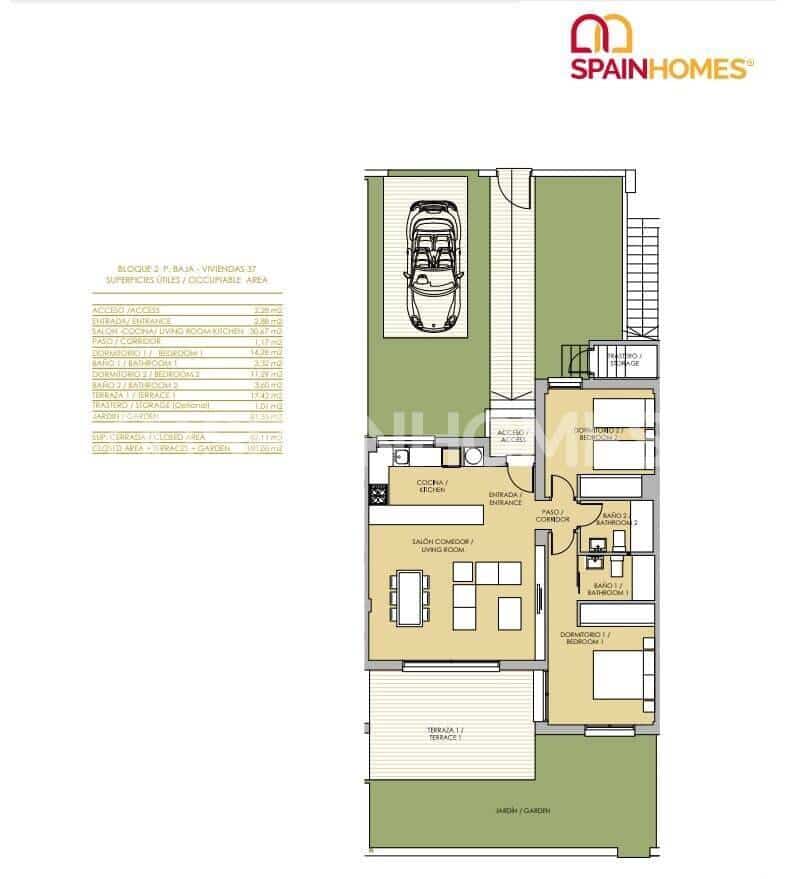 2 bedroom Flat for sale in Vistabella with pool - € 240,000 (Ref: 9483304)