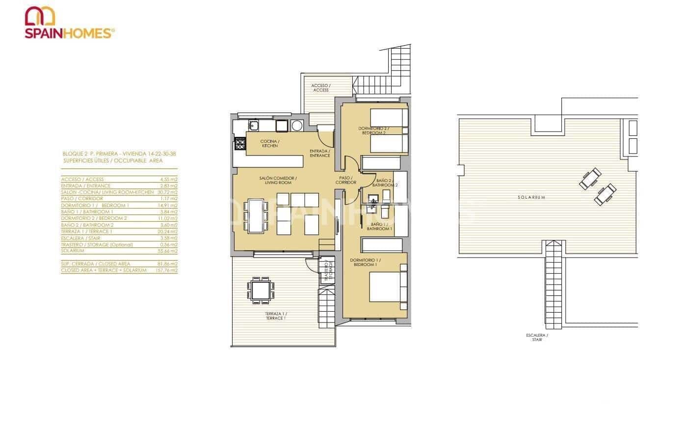 2 bedroom Flat for sale in Vistabella with pool - € 240,000 (Ref: 9483304)