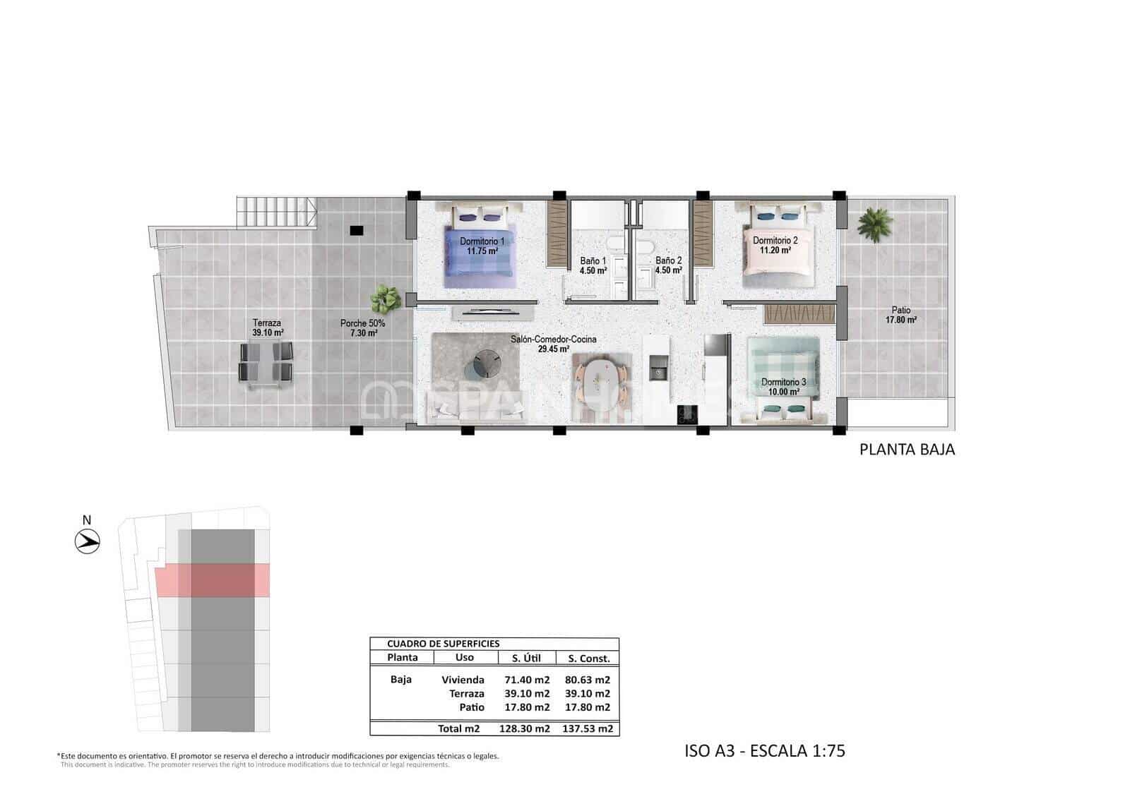 3 bedroom Flat for sale in Pilar de la Horadada with pool - € 290,000 (Ref: 9483311)