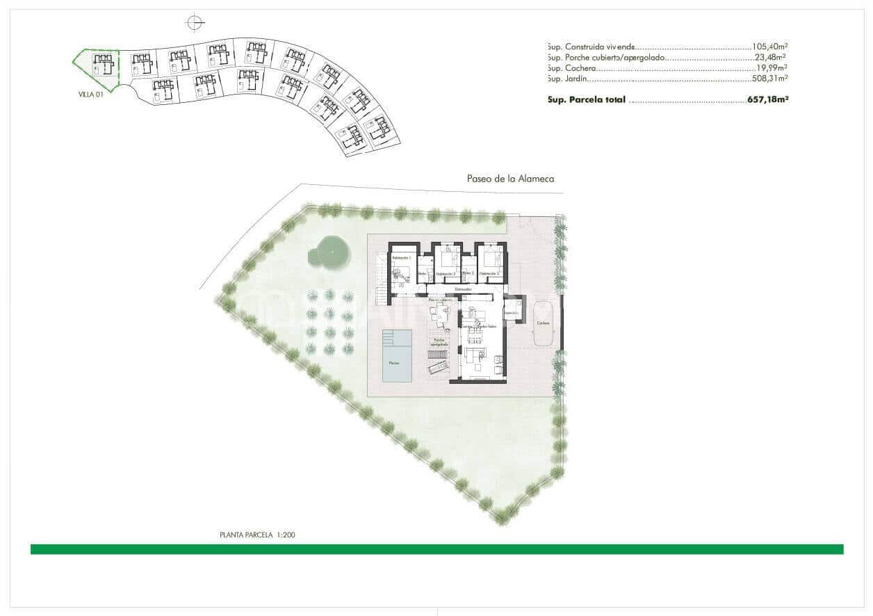 3 bedroom Villa for sale in Fuente Alamo de Murcia with pool - € 345,000 (Ref: 9483317)