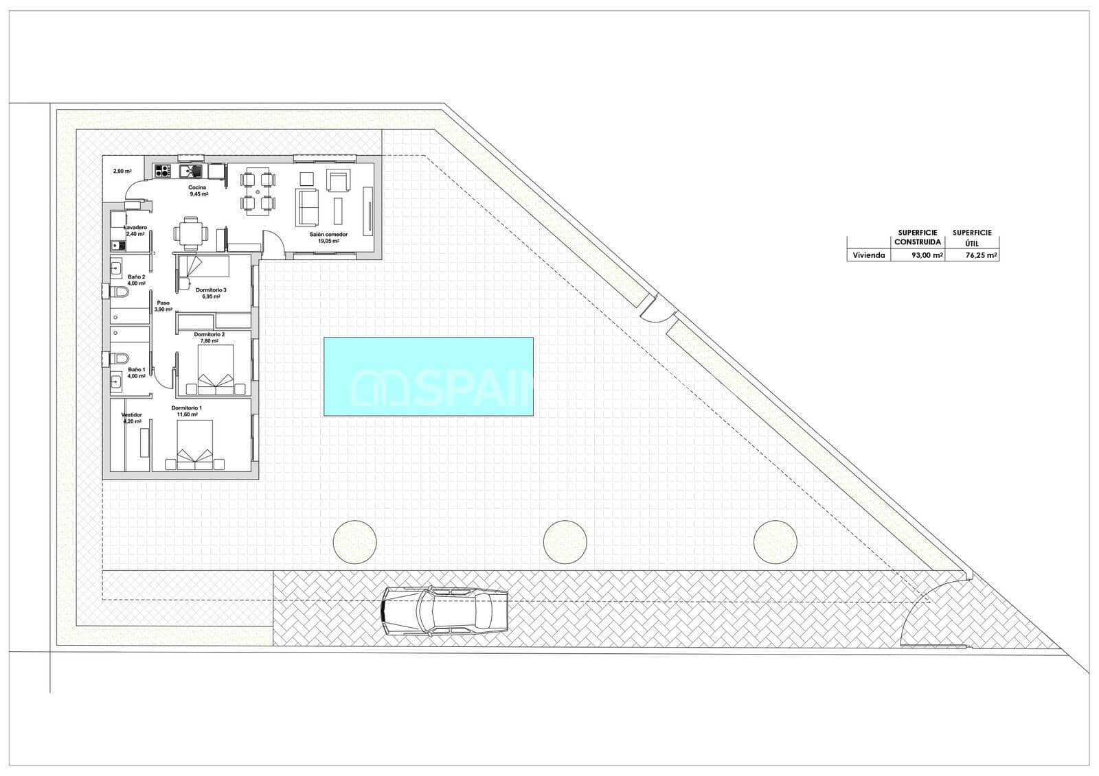 3 bedroom Villa for sale in Mazarron with pool - € 230,000 (Ref: 9483340)