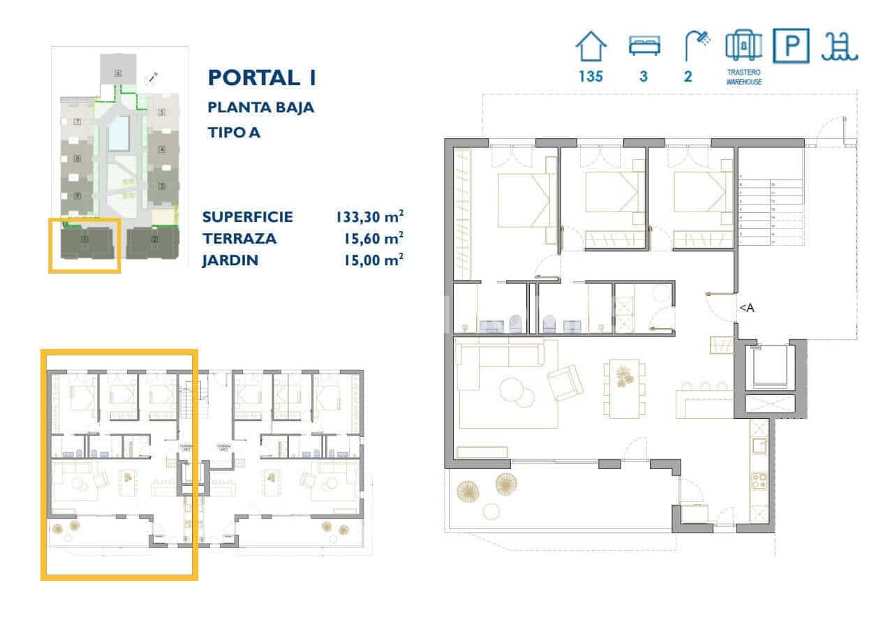 2 chambre Appartement à vendre à San Pedro del Pinatar avec piscine - 250 000 € (Ref: 9483344)